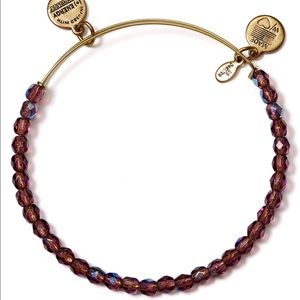 Alex and Ani Purple Amethyst Gold Bangle
